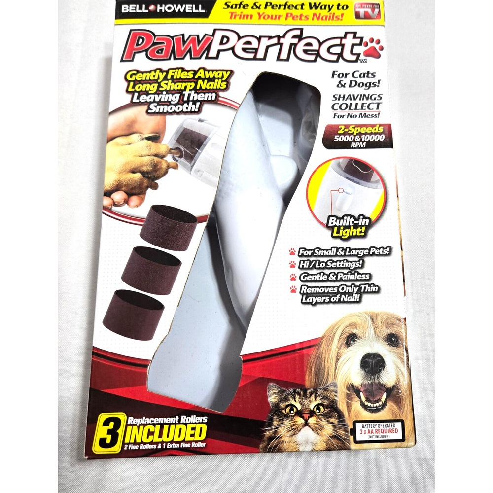 Bell+Howell 2337 PawPerfect Pet Nail Trimmer Filer Grinder for Dogs & Cats - Picture 2 of 4
